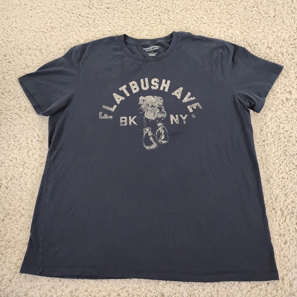 Ralph Lauren Denim Supply Shirt Mens Large Flatbush Brooklyn New York Boxing Y2K